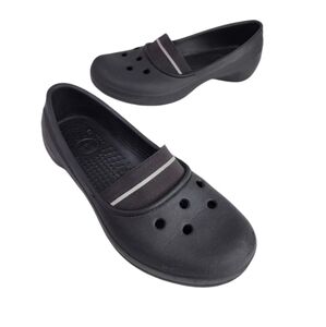 Crocs Juneau Slip On shoes  womens size 7 black rubber